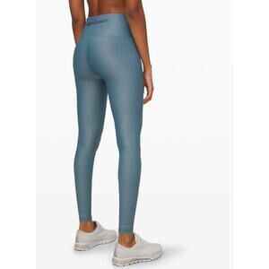 Lululemon Zoned In Tight 27" Leggings Ventilated Reflective Blue Charcoal 8